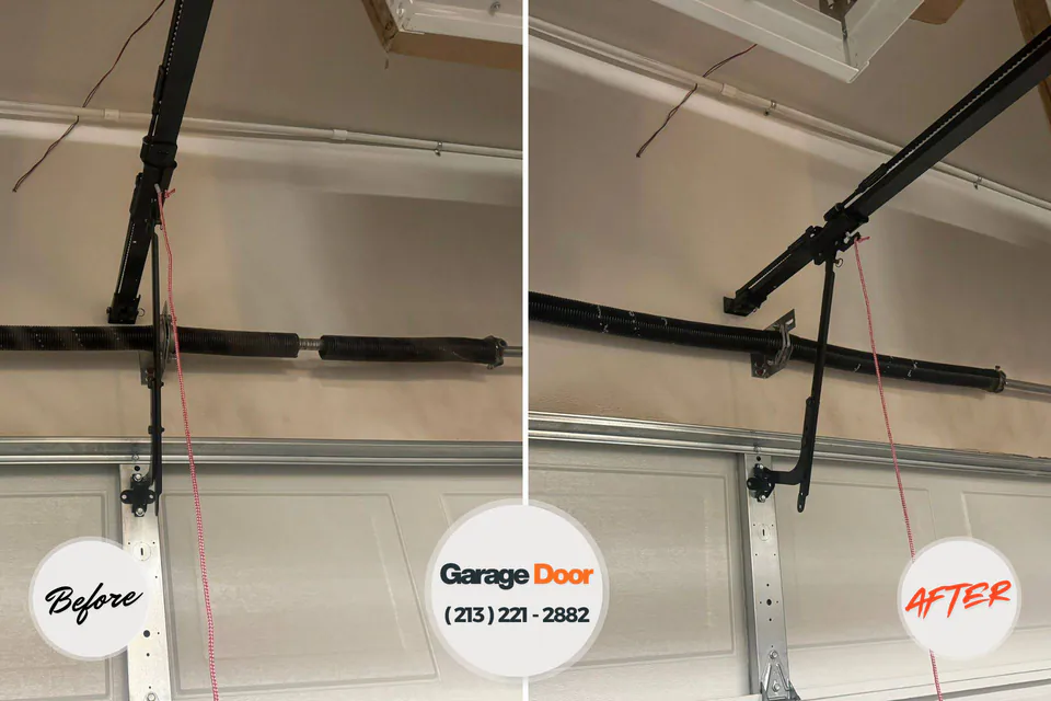 Before and after: garage door repair Cohoes, NY